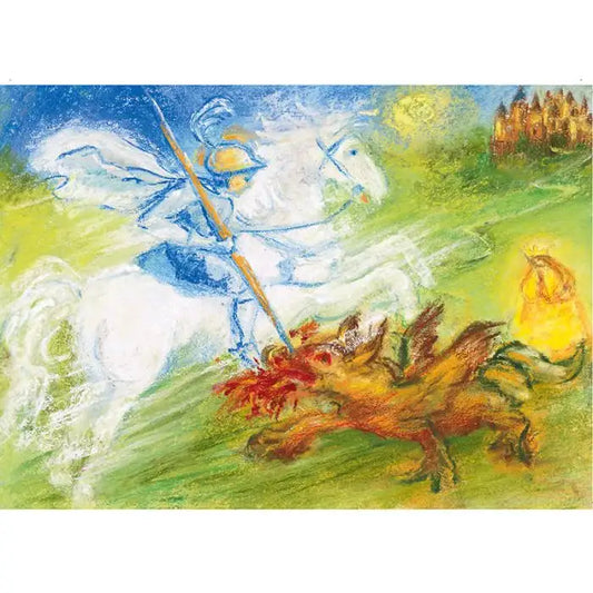 Ansichtkaart | Joris verslaat de draak