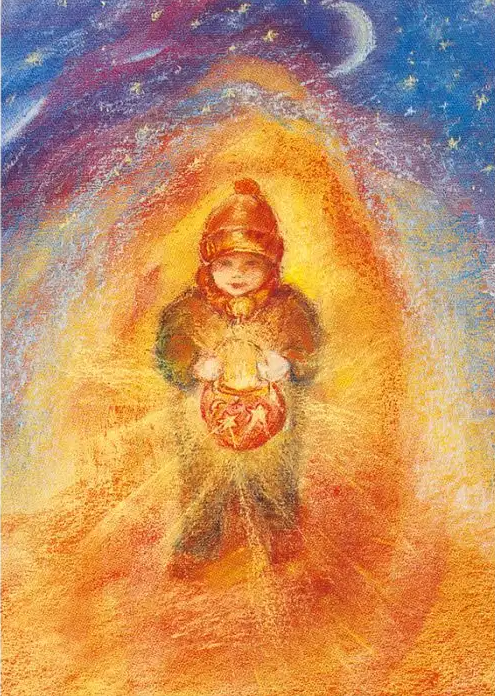 Ansichtkaart | Sint Maarten lantaarn