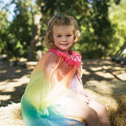 Zijden speelcape | Regenboog