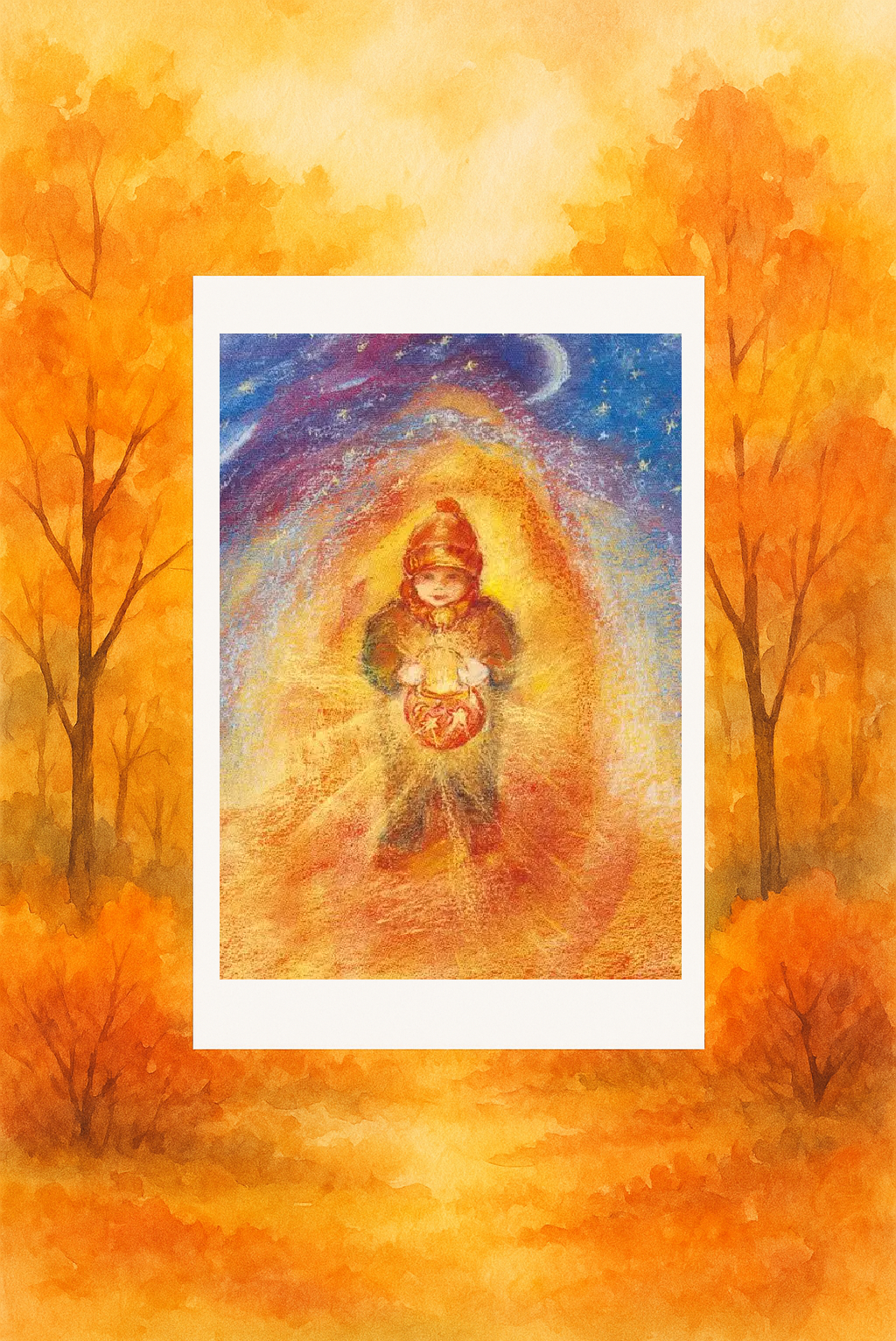 Ansichtkaart | Sint Maarten lantaarn