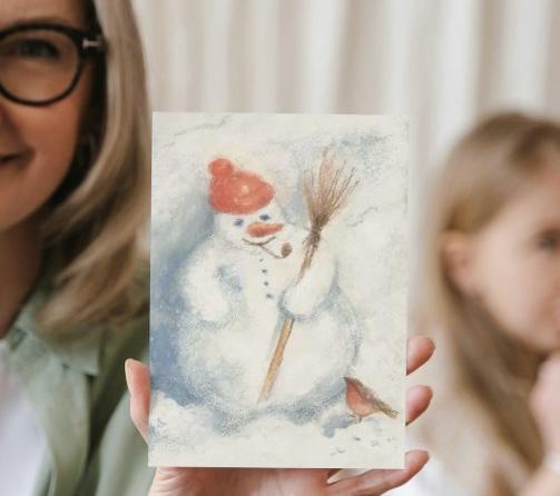 Ansichtkaart | Sneeuwpop