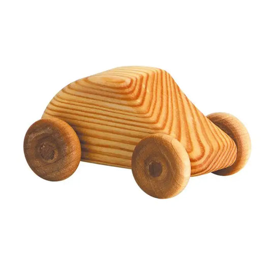 Handgemaakt houten autootje van grenen- en beukenhout - Waldorf Winkel
