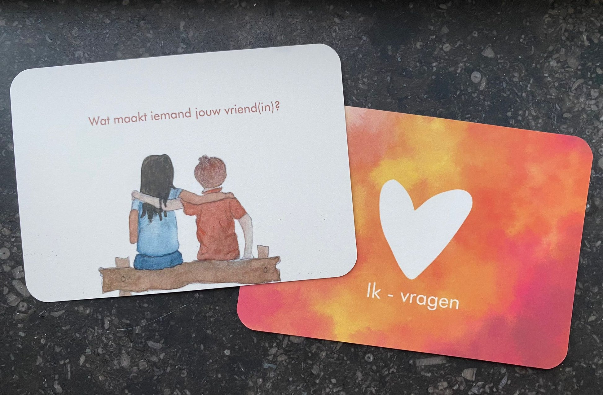 Vraag- en vertelkaartjes Ik-vragen, tweede voorbeeldkaartje - Waldorf Winkel